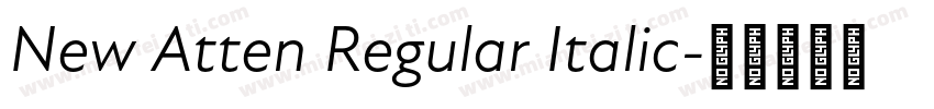 New Atten Regular Italic字体转换